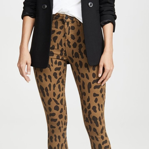 L'AGENCE Denim - NWT L'AGENCE Margot High Rise Skinny Jeans Animal Print Size 2 (25)